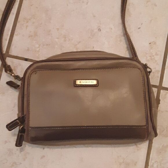 ROSETTI  TAN/BROWN VINYL CROSSBODY HANDBAG - Picture 1 of 12